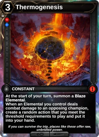 Thermogenesis: the card this item changes