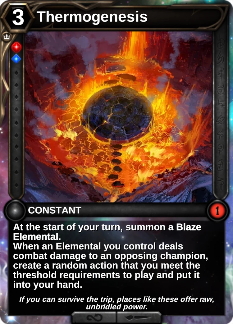 Thermogenesis: the card