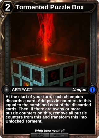 Tormented Puzzle Box: the card this item changes