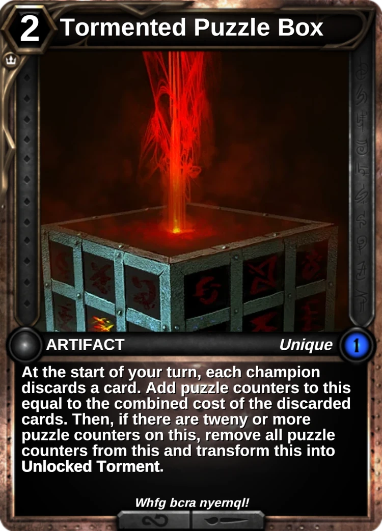 Tormented Puzzle Box: the card