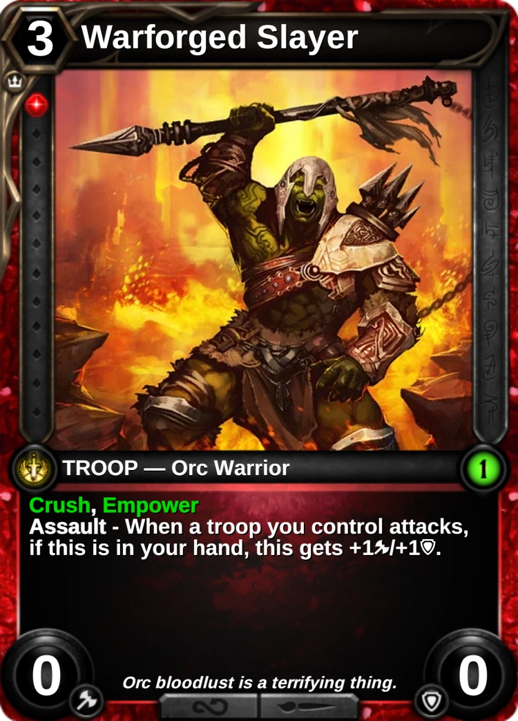 Warforged Slayer: the card