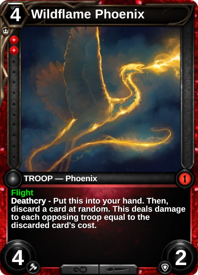 Wildflame Phoenix: the card