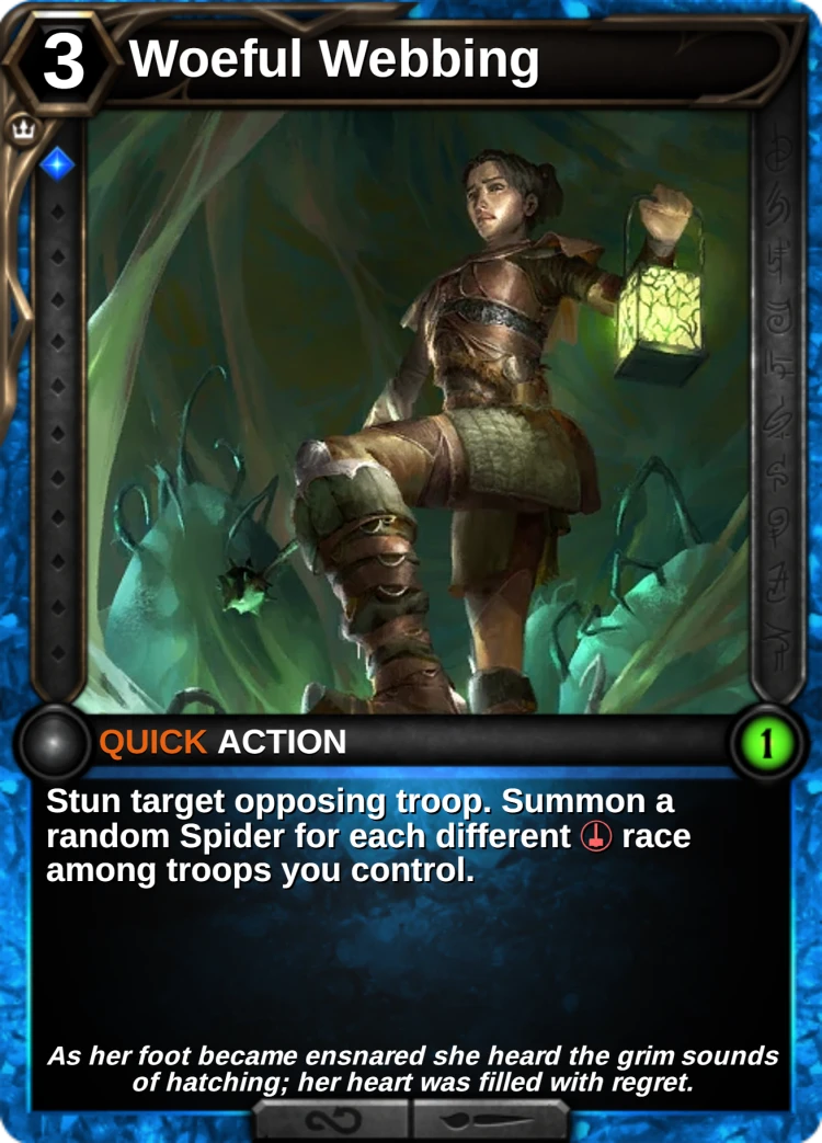 Woeful Webbing: the card