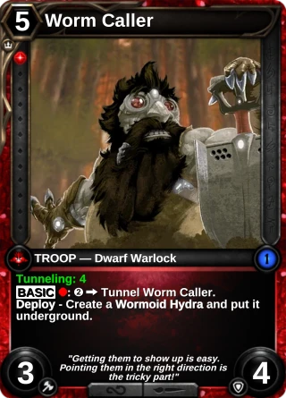 Worm Caller: the card this item changes