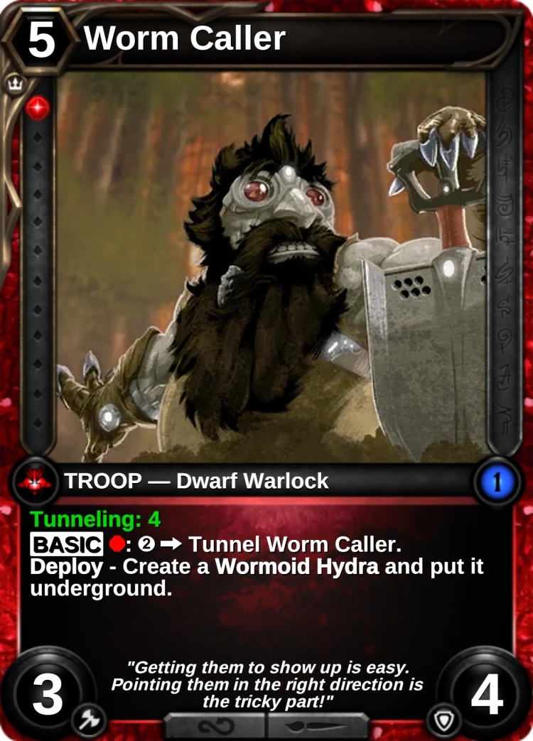 Worm Caller: the card