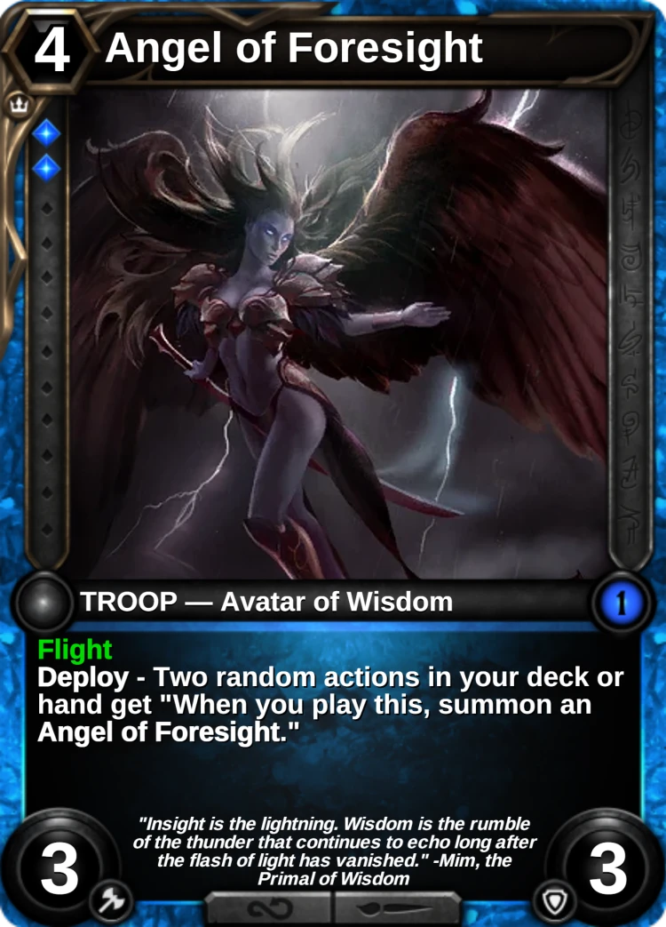 Angel of Foresight: the card