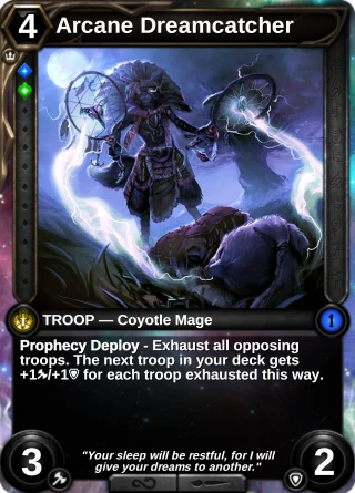 Arcane Dreamcatcher: the card this item changes