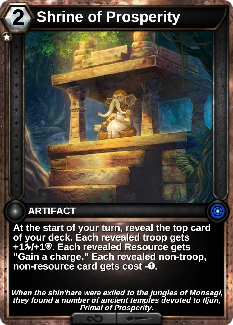 Shrine of Prosperity: the card
