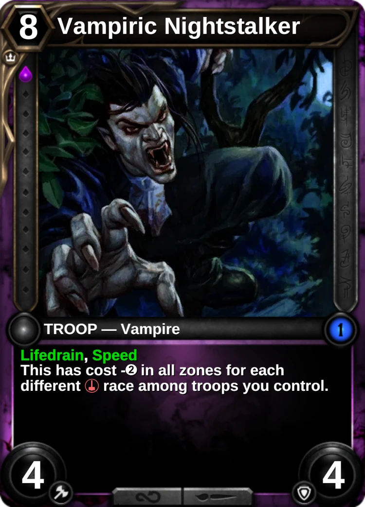 Vampiric Nightstalker: the card