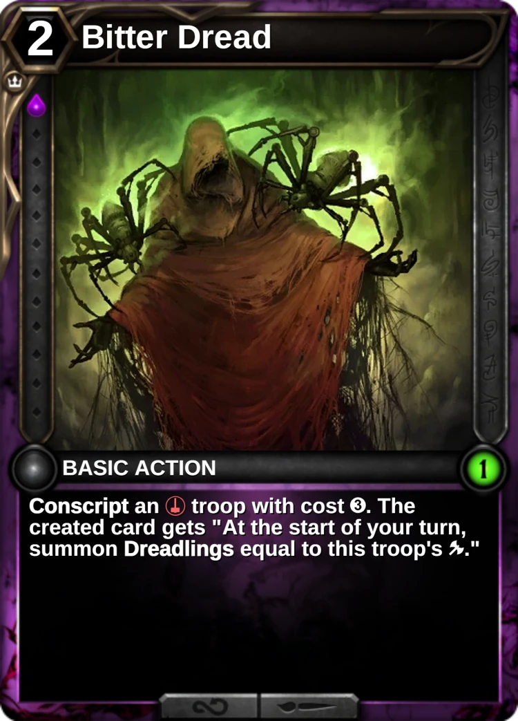 Bitter Dread: the card