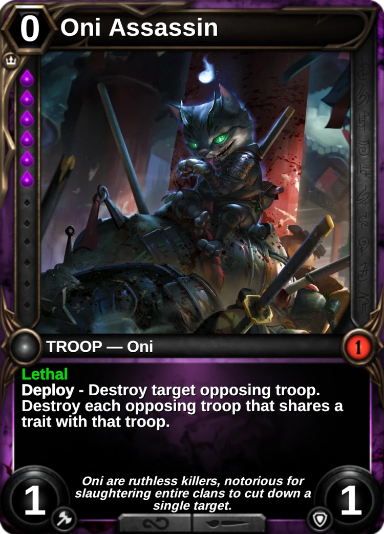 Oni Assassin: the card