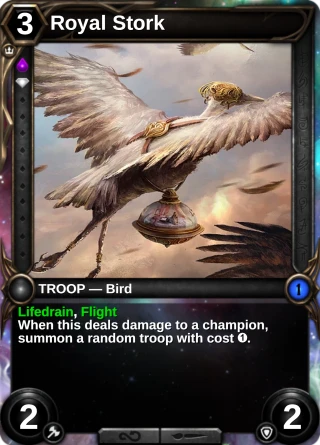 Royal Stork: the card this item changes