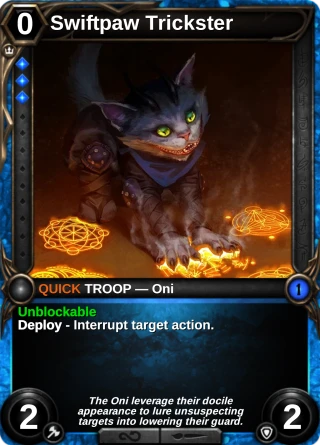 Swiftpaw Trickster: the card this item changes