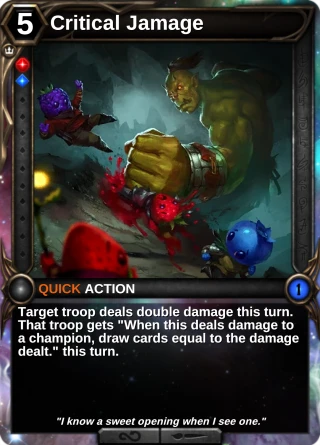 Critical Jamage: the card this item changes