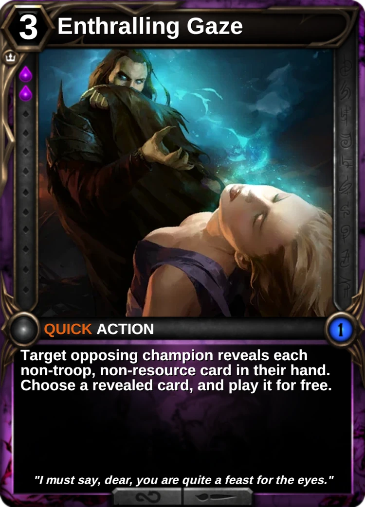 Enthralling Gaze: the card
