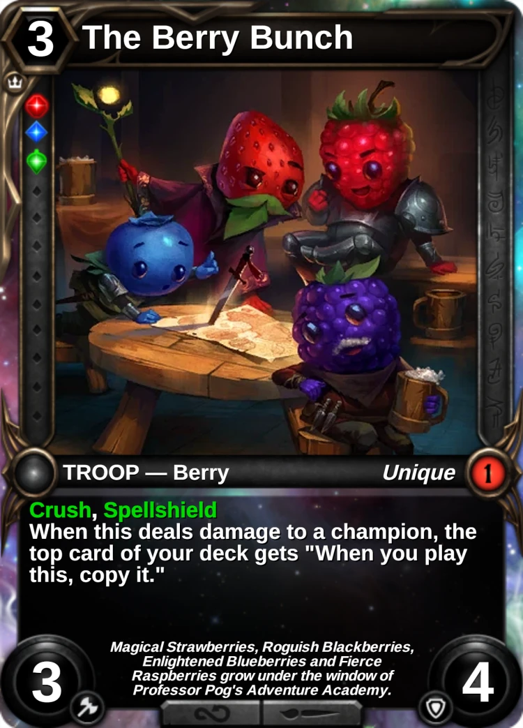 The Berry Bunch: the card