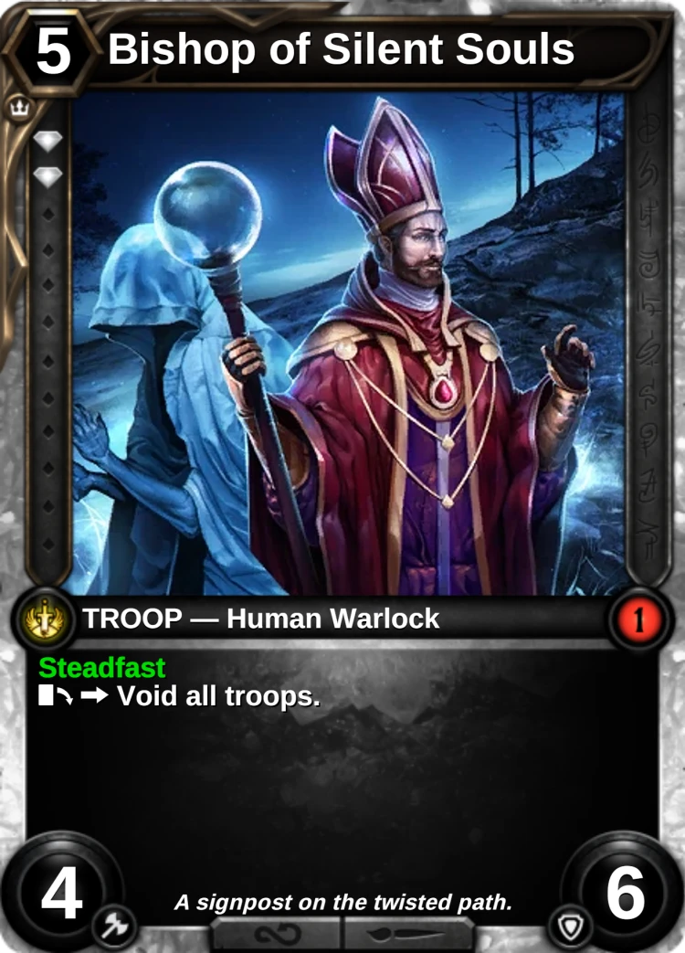 Bishop of Silent Souls: the card