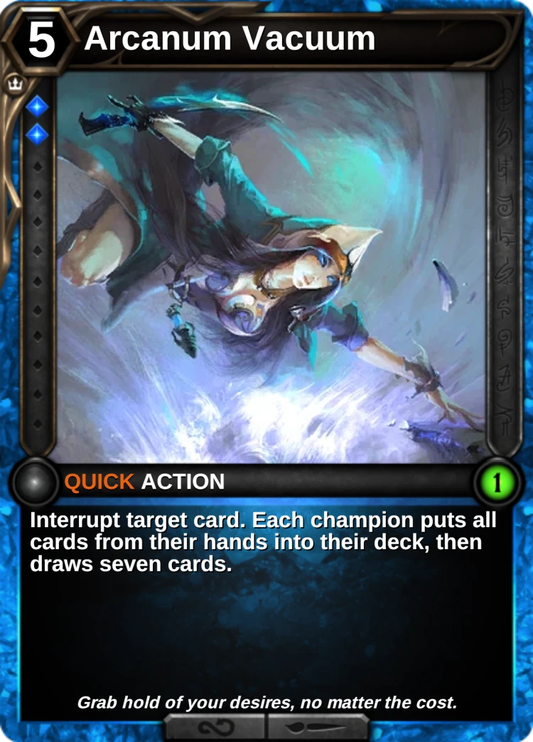 Arcanum Vacuum: the card