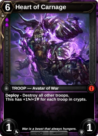 Heart of Carnage: the card this item changes