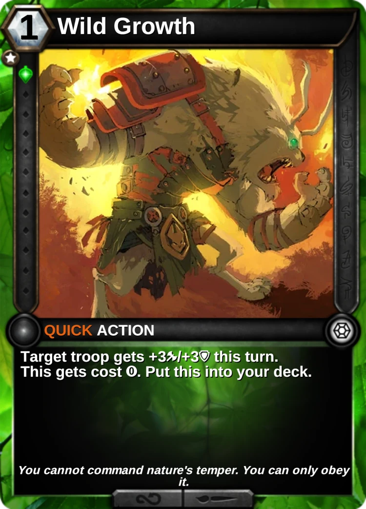 Wild Growth: the card