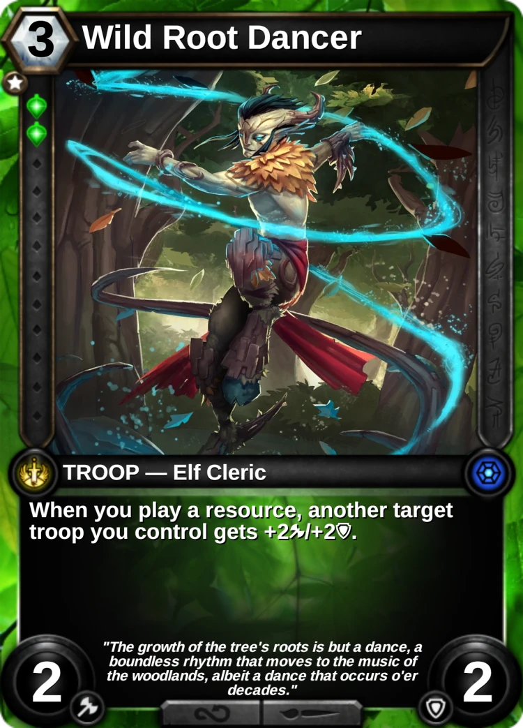 Wild Root Dancer: the card
