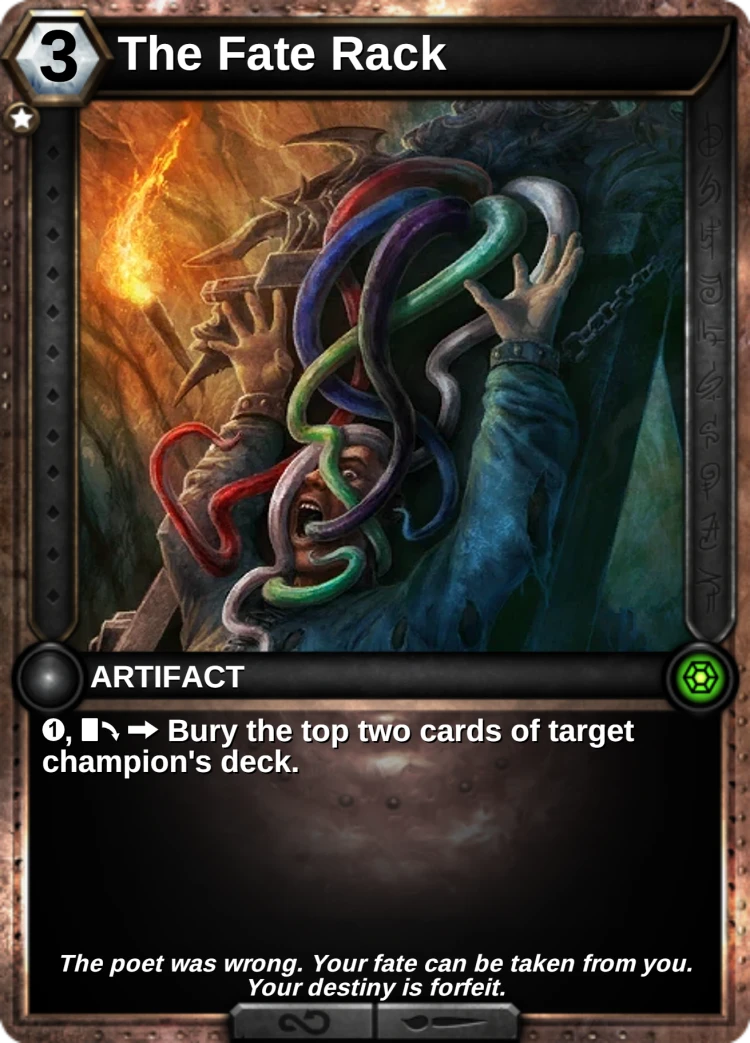 The Fate Rack: the card