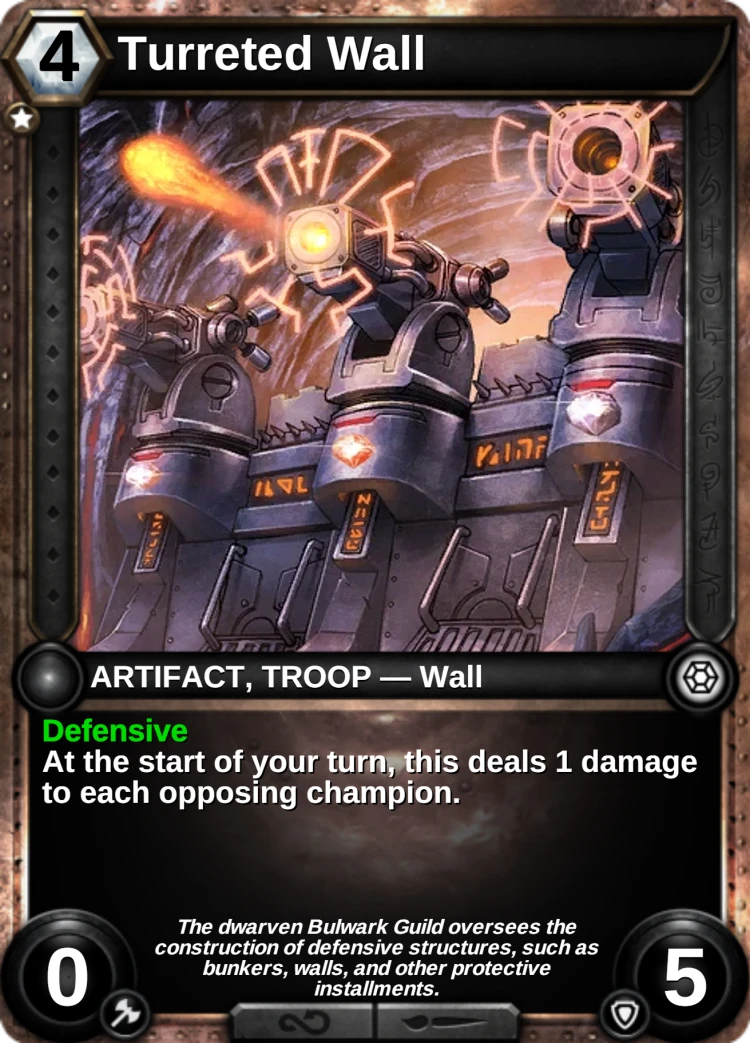 Turreted Wall: the card