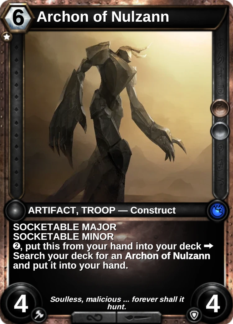 Archon of Nulzann: the card