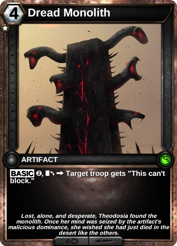 Dread Monolith: the card