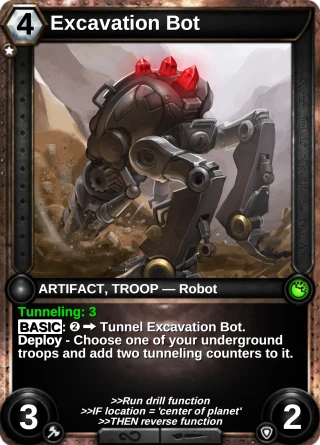 Excavation Bot: the card this item changes