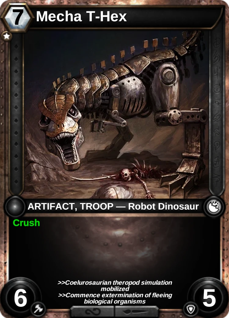 Mecha T-Hex: the card