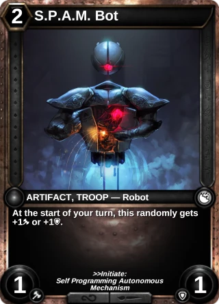 S.P.A.M. Bot: the card this item changes
