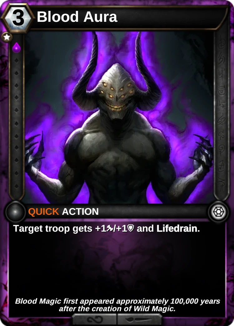 Blood Aura: the card