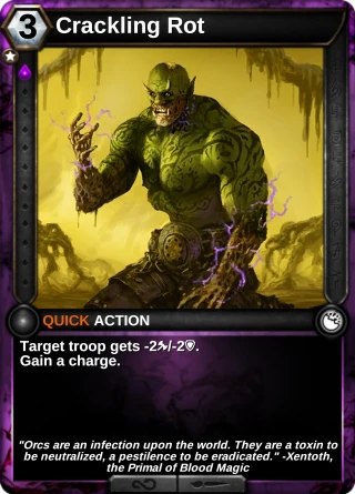 Crackling Rot: the card this item changes