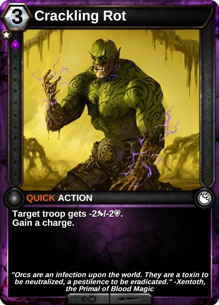 Crackling Rot: the card