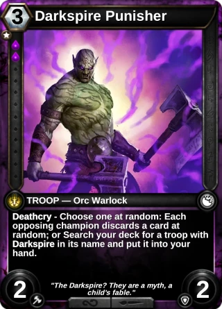Darkspire Punisher: the card this item changes
