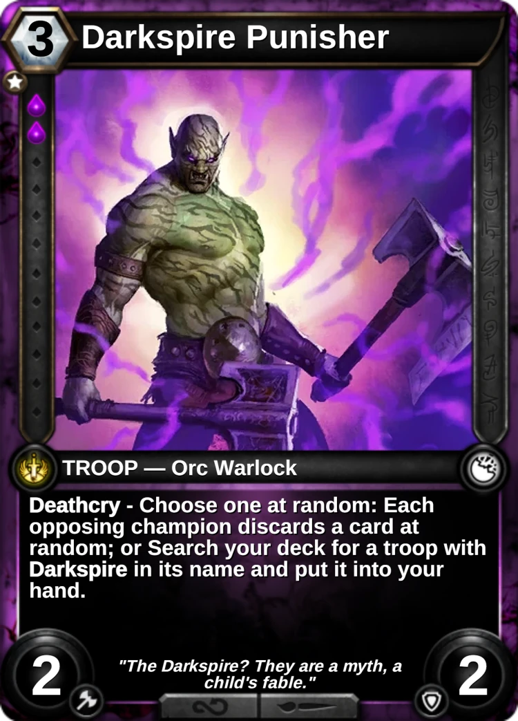 Darkspire Punisher: the card