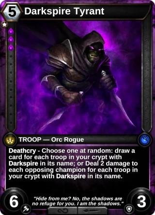 Darkspire Tyrant: the card this item changes