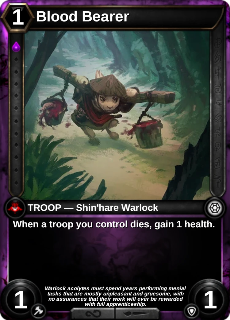 Blood Bearer: the card