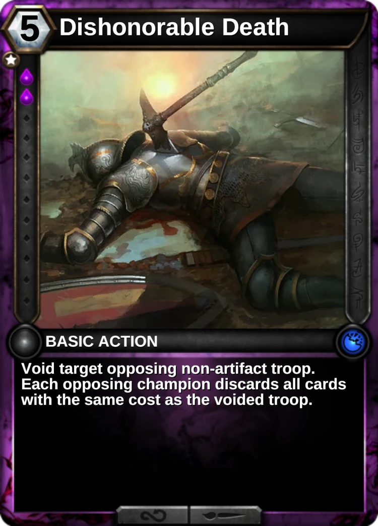 Dishonorable Death: the card