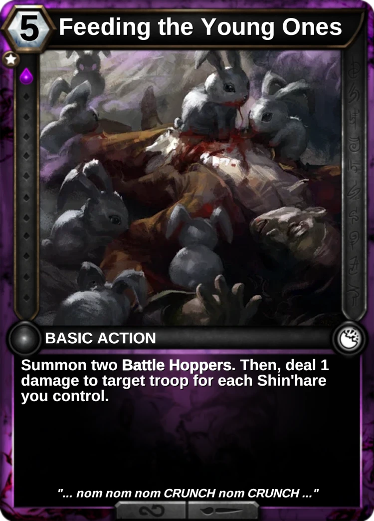 Feeding the Young Ones: the card