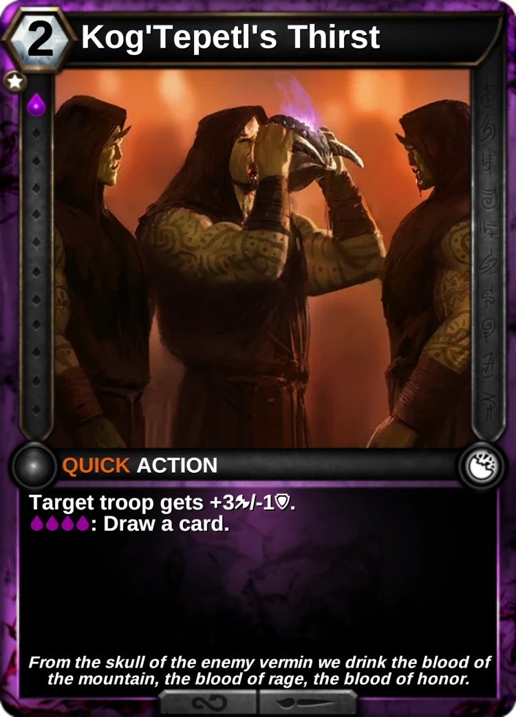 Kog'Tepetl's Thirst: the card