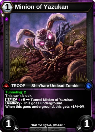 Minion of Yazukan: the card this item changes