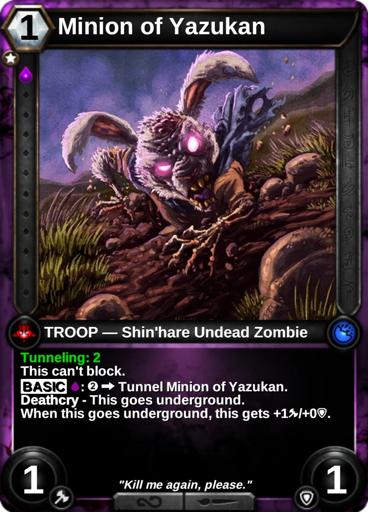 Minion of Yazukan: the card