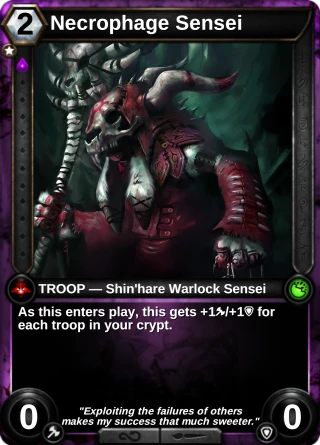 Necrophage Sensei: the card this item changes