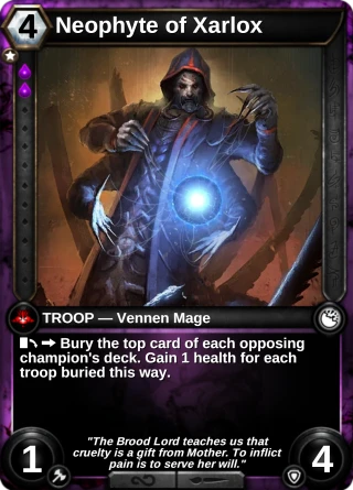 Neophyte of Xarlox: the card this item changes