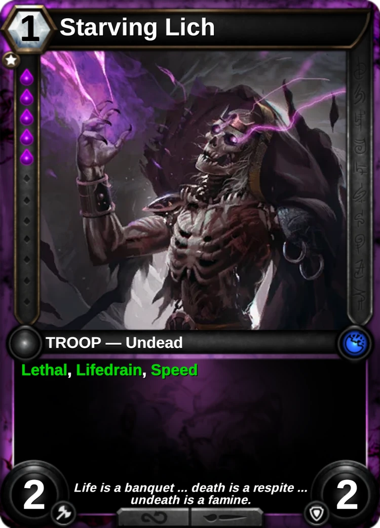 Starving Lich: the card