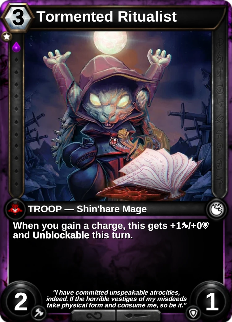 Tormented Ritualist: the card
