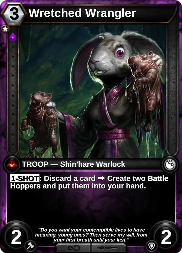 Wretched Wrangler: the card