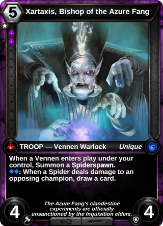 Xartaxis, Bishop of the Azure Fang: the card this item changes